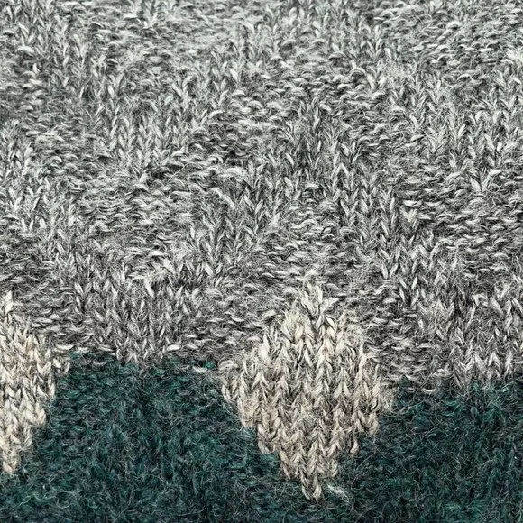 Valentino Uomo Mens Sweater Green Gray Size Medium Vintage Wool Mohair Nylon